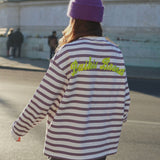 Sudadera Stripes Mauve
