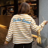 Sudadera Stripes Mostaza